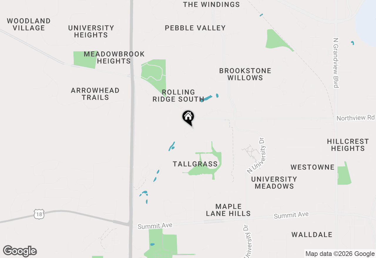 Map of 2108 Bluestem Dr #1302, Waukesha, WI 53189