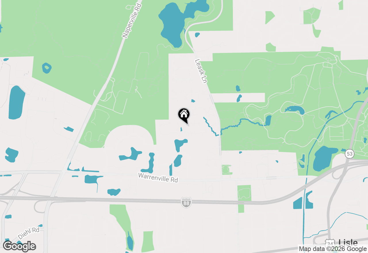 Map of 2257 Hidden Creek Court, Lisle, IL 60532