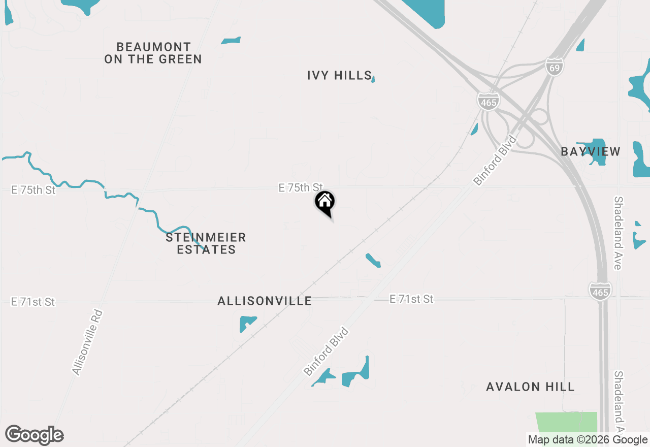 Map of 7345 N Audubon Road, Indianapolis, IN 46250