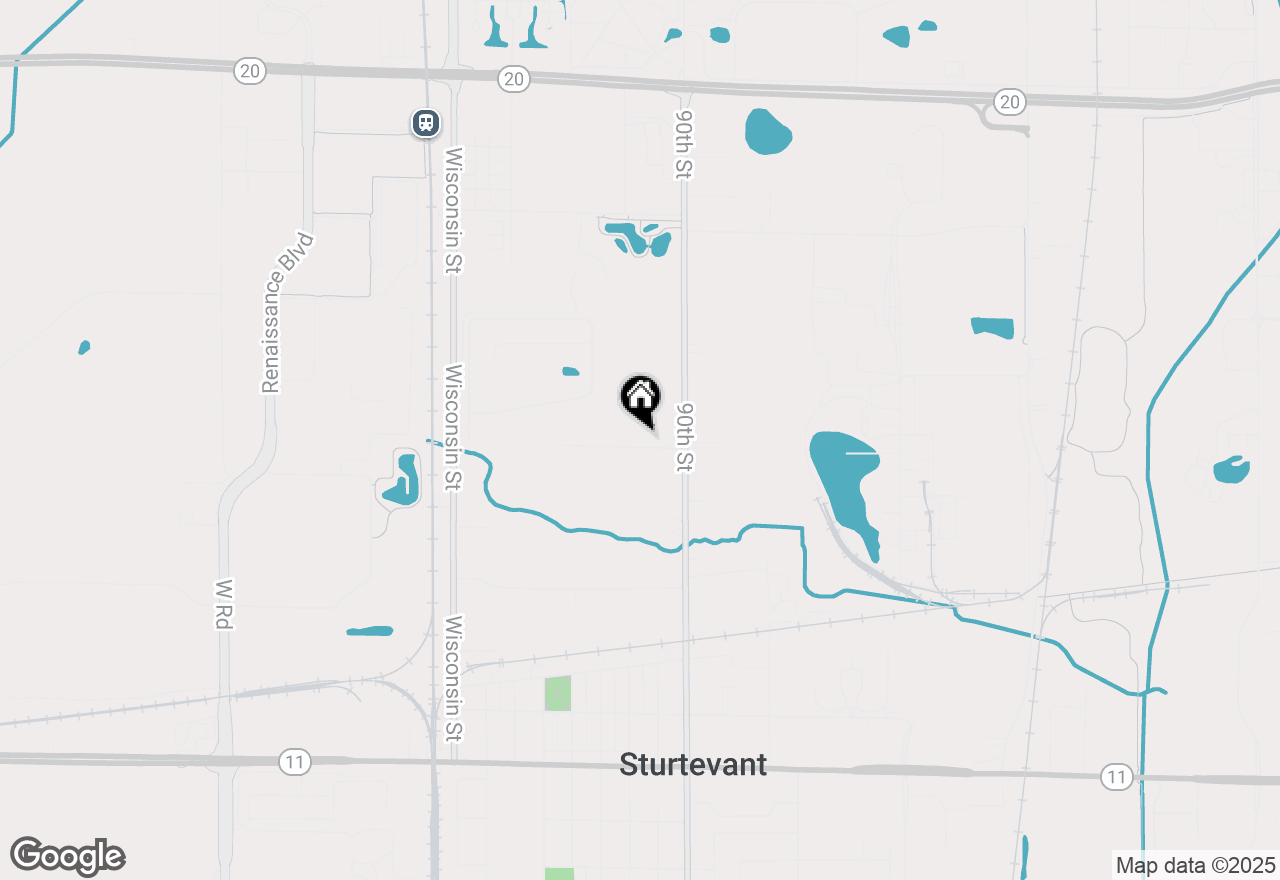 Map of 9118 Florence Dr, Sturtevant, WI 53177