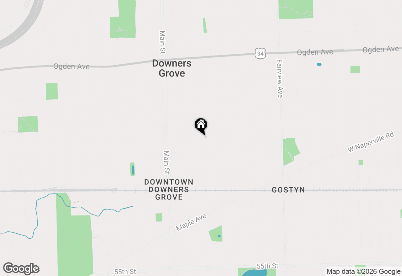 Map of 827 Birch Avenue, Downers Grove, IL 60515