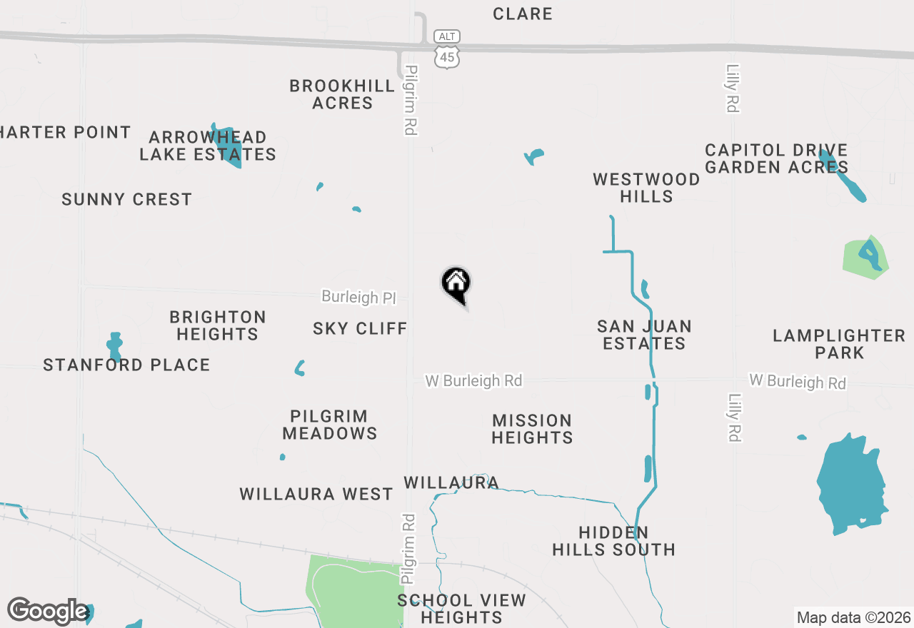 Map of 15350 High Knoll Ln, Brookfield, WI 53005