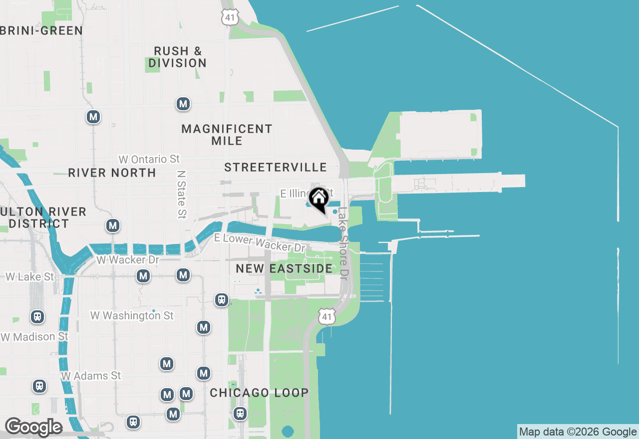 Map of 445 E North Water Street #1005, Chicago, IL 60611