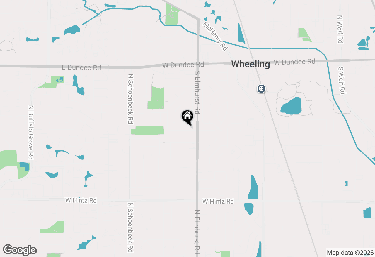 Map of 858 S Fletcher Drive, Wheeling, IL 60090