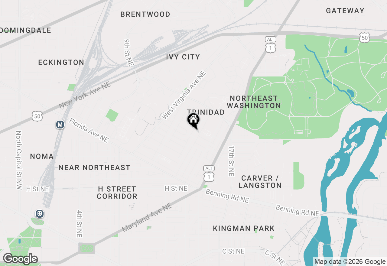 Map of 1612 Trinidad Avenue Ne, Washington, DC 20002