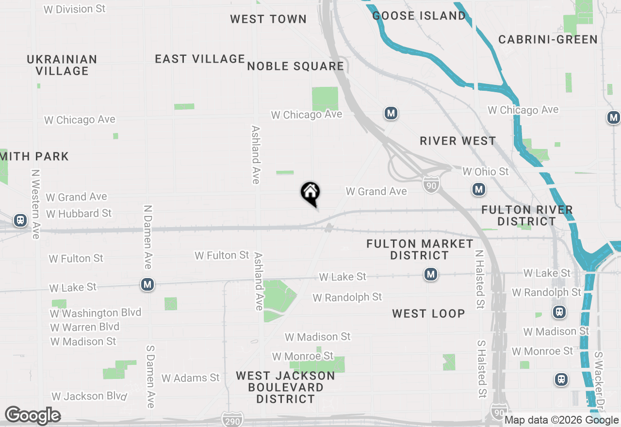 Map of 426 N Noble Street #1, Chicago, IL 60642