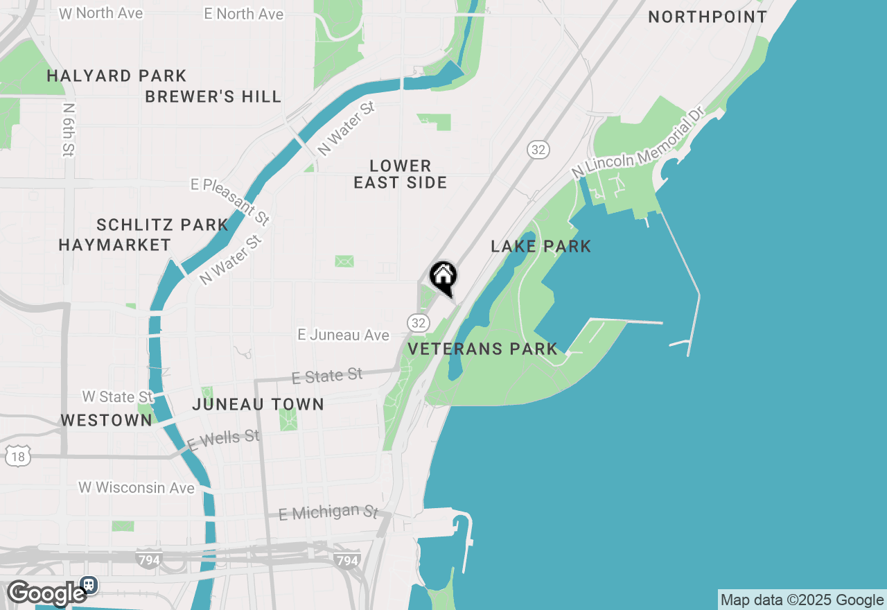 Map of 1300 N Prospect Ave #423, Milwaukee, WI 53202