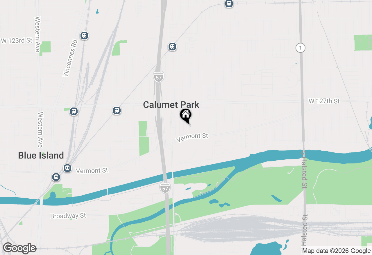 Map of 12816 S Laflin Street, Calumet Park, IL 60827