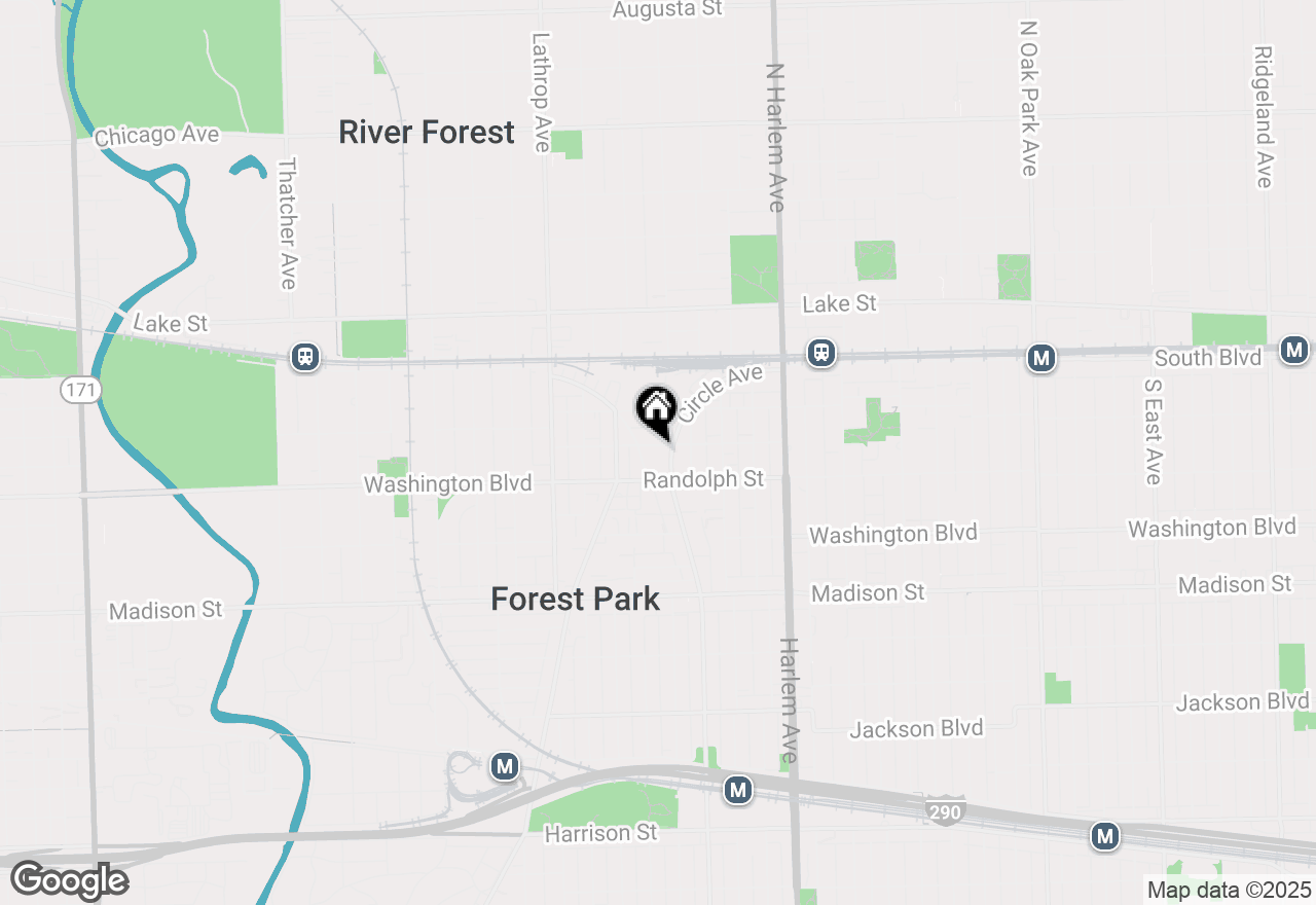 Map of 7410 W Dixon Street #203, Forest Park, IL 60130