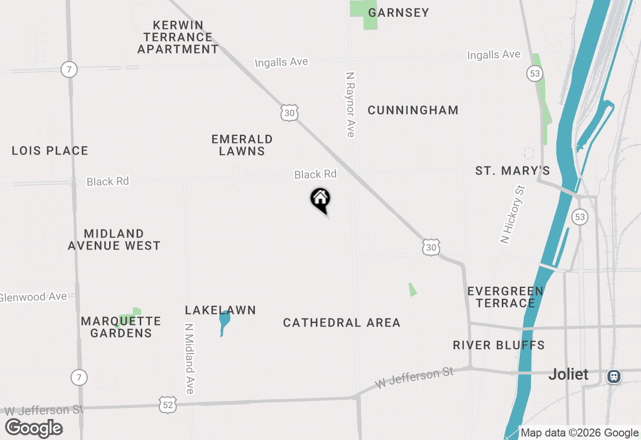 Map of 904 Caton Avenue, Joliet, IL 60435