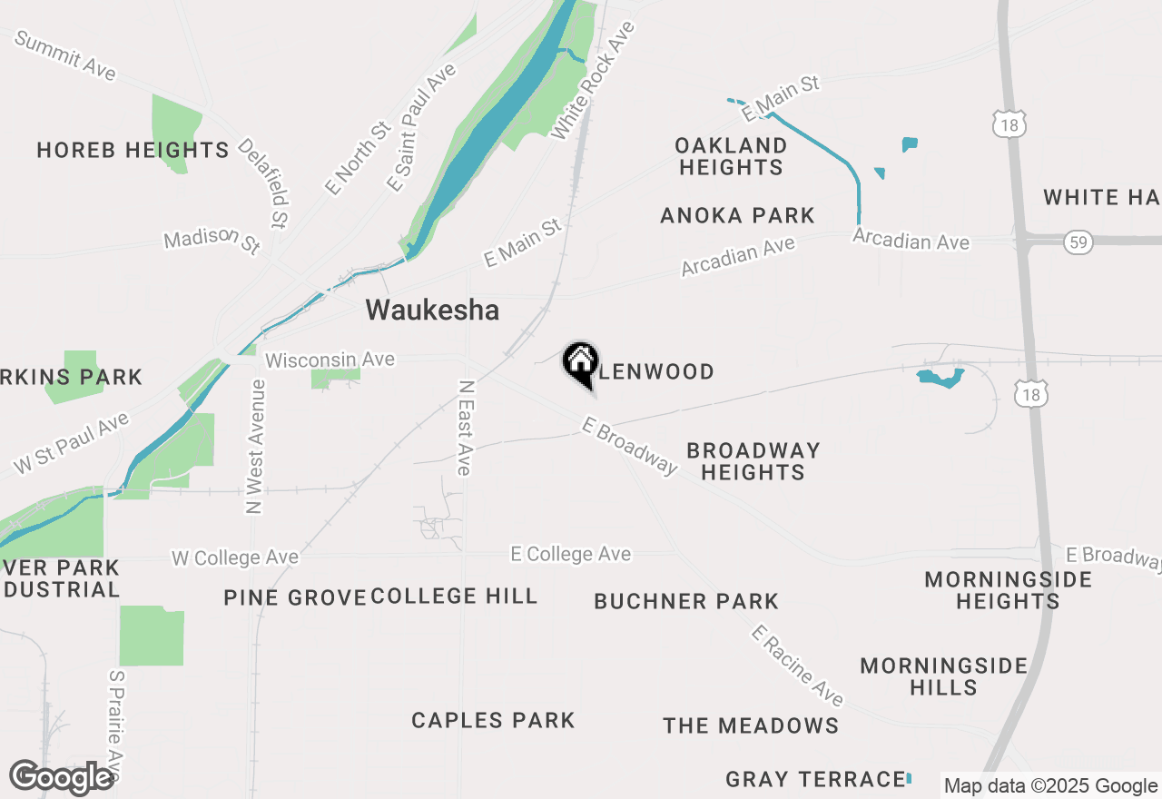 Map of 512 Lincoln Ave, Waukesha, WI 53186