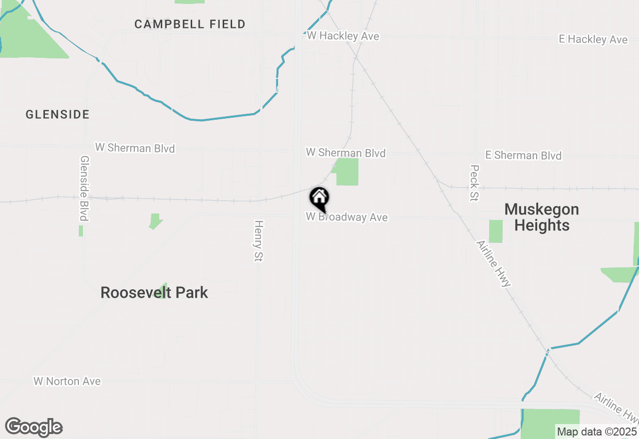 Map of 513 W Broadway Avenue, Muskegon Heights, MI 49444