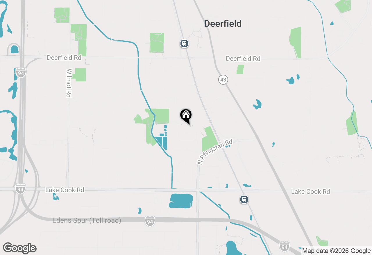 Map of 825 Fountain View Drive, Deerfield, IL 60015