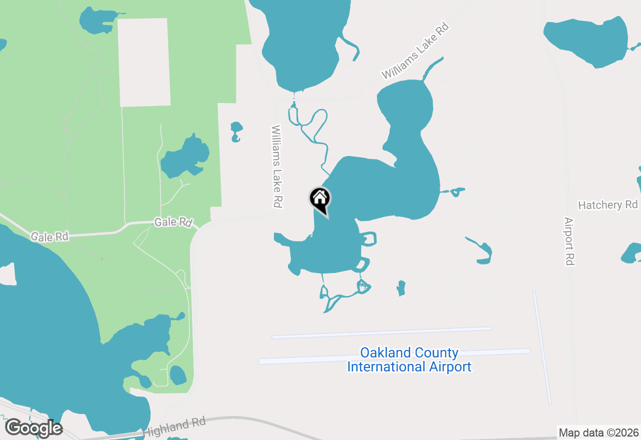 Map of 2596 N Williams Lake Road, Waterford, MI 48327