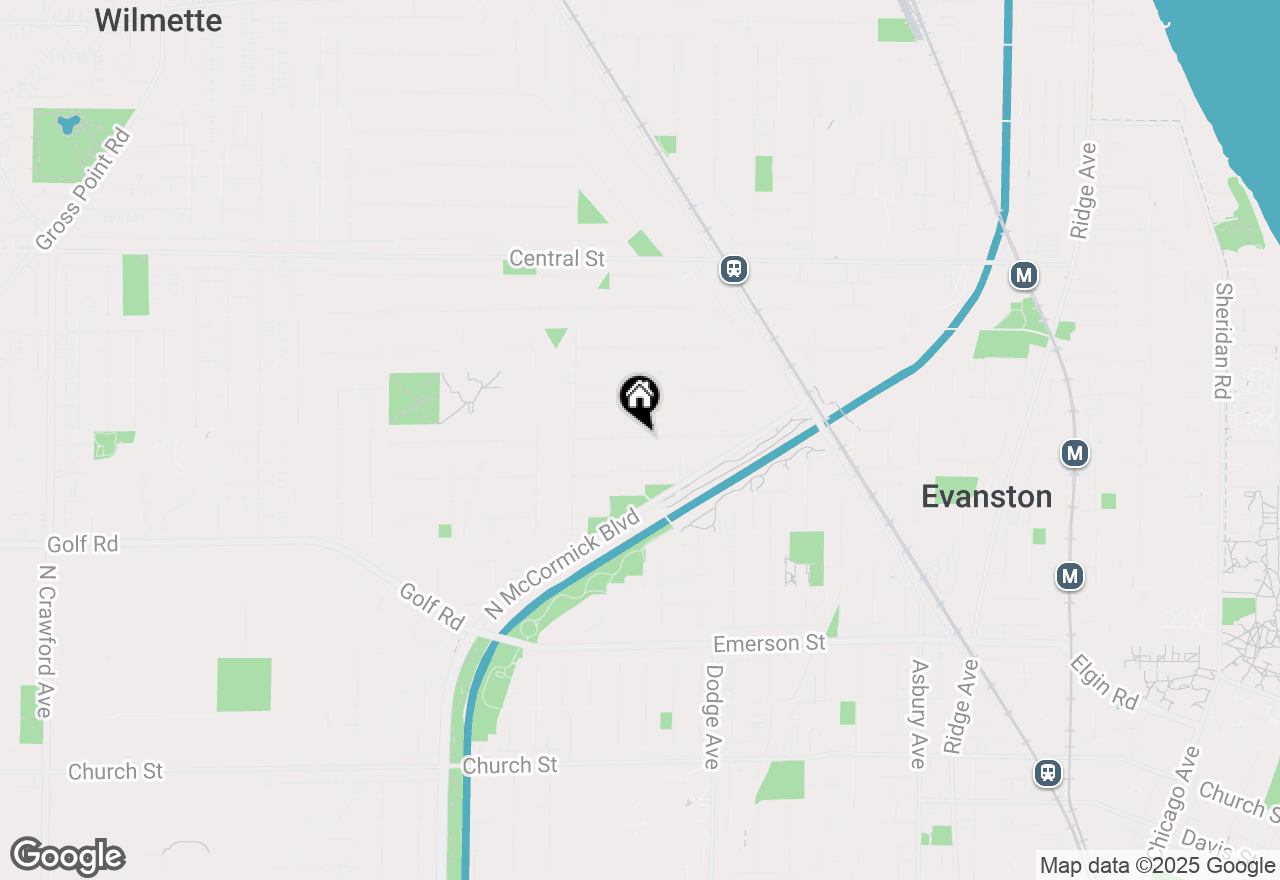 Map of 2222 Grey Avenue, Evanston, IL 60201