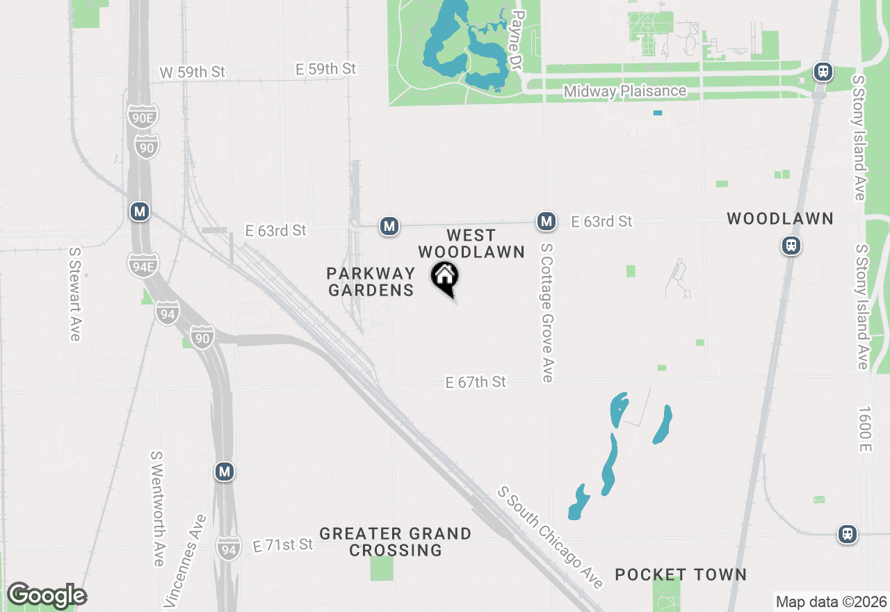 Map of 6500 S Rhodes Avenue #2, Chicago, IL 60637