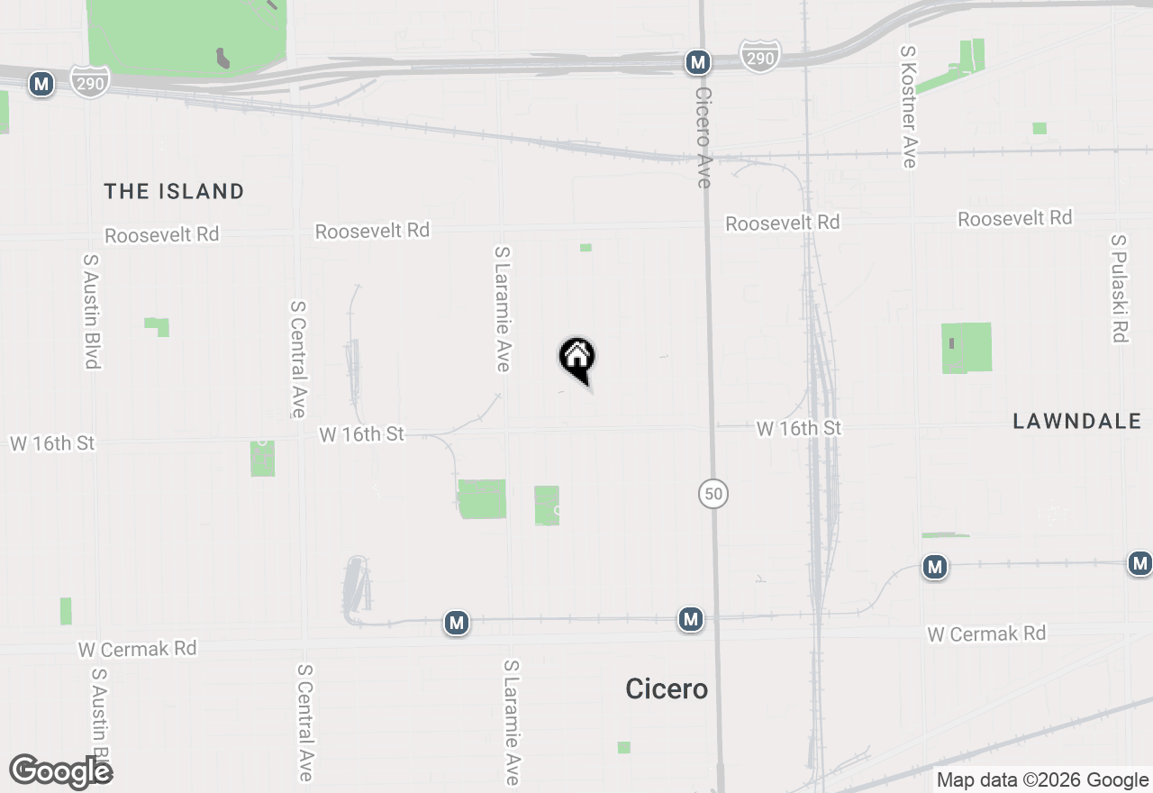 Map of 1512 S 50th Court, Cicero, IL 60804