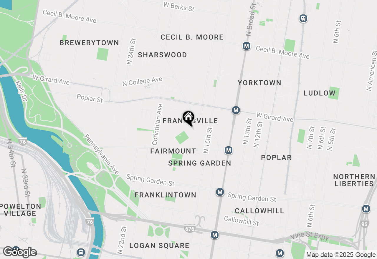 Map of 1754 Wylie Street #2, Philadelphia, PA 19130