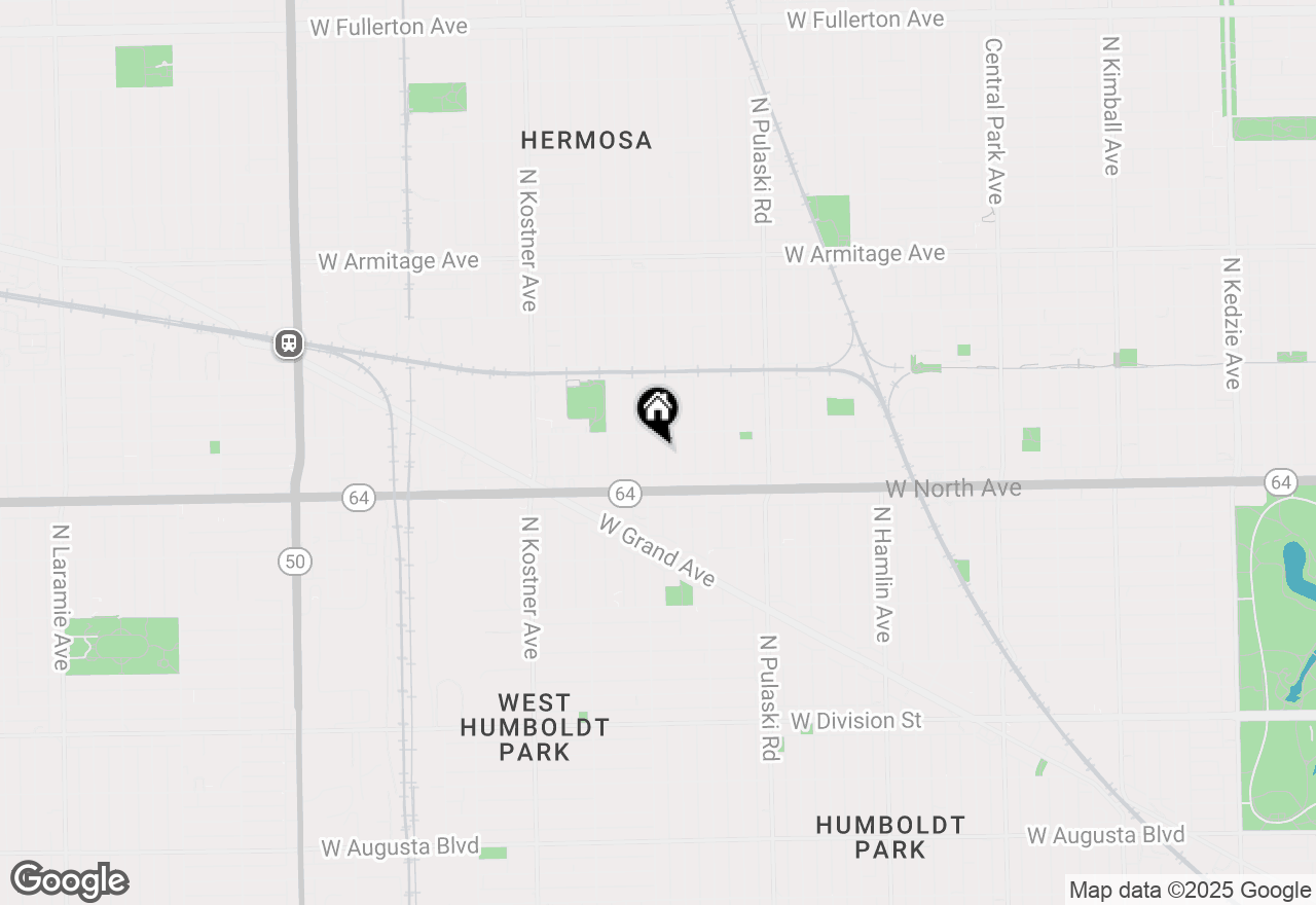 Map of 1637 N Keeler Avenue, Chicago, IL 60639