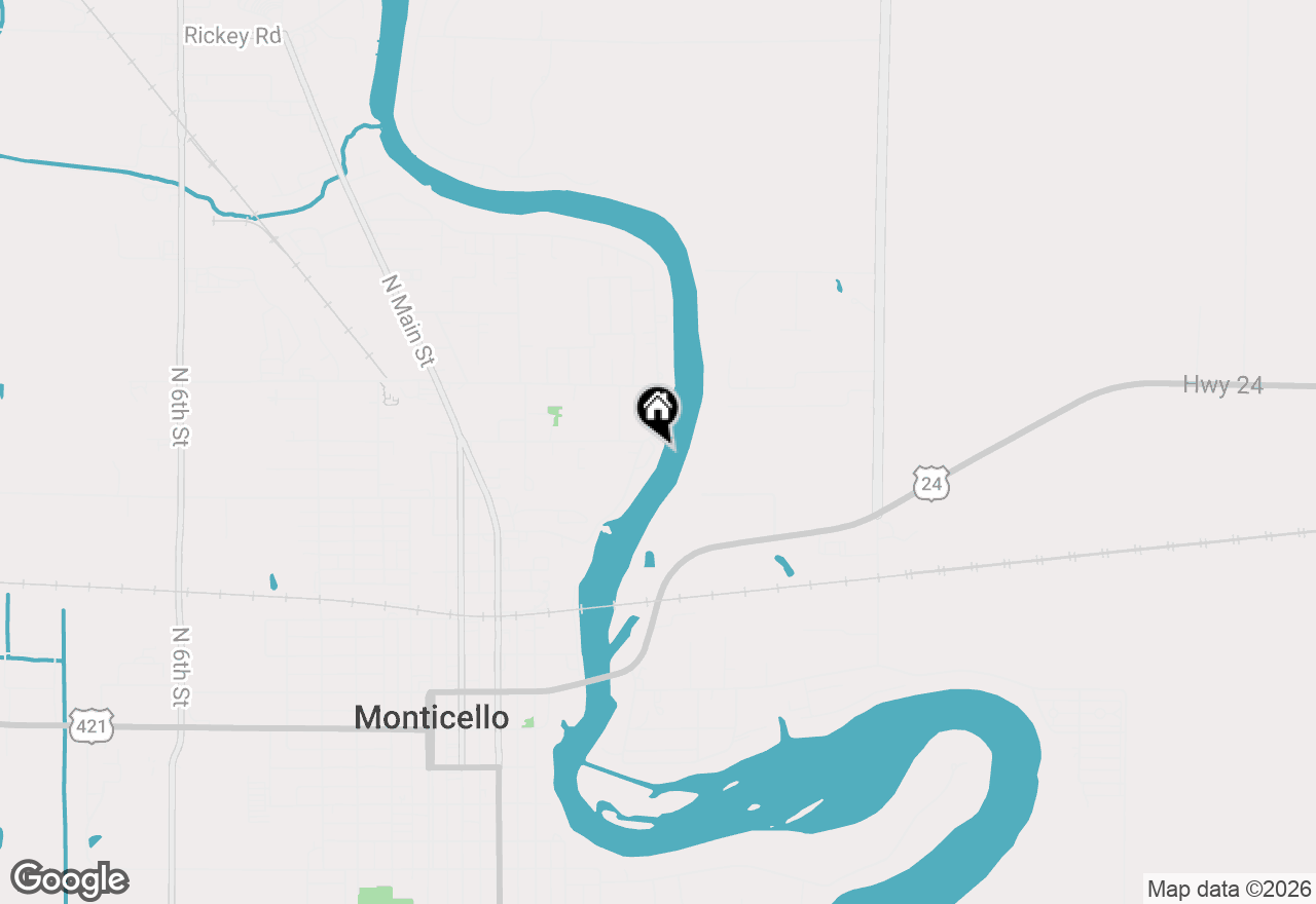 Map of 725 Bluewater Drive, Monticello, IN 47960