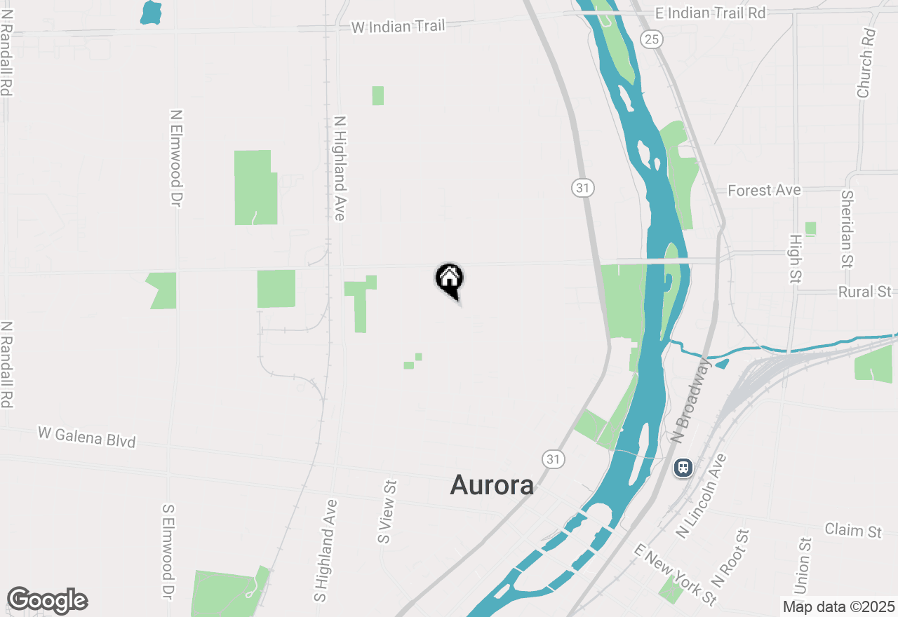 Map of 601 Iowa Avenue, Aurora, IL 60506