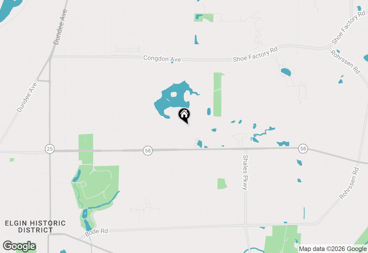 Map of 865 N Shady Oaks Drive, Elgin, IL 60120