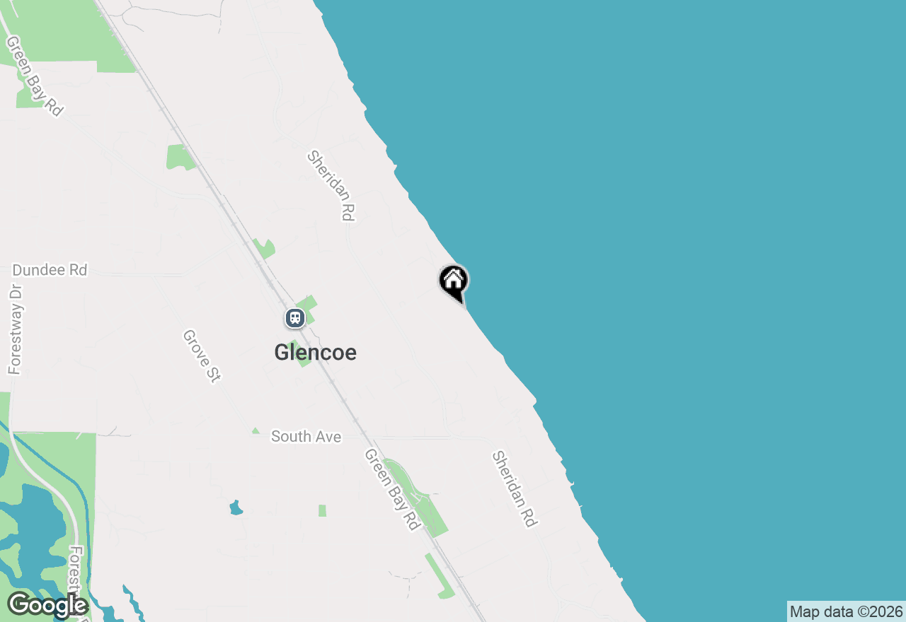 Map of 595 Longwood Avenue, Glencoe, IL 60022