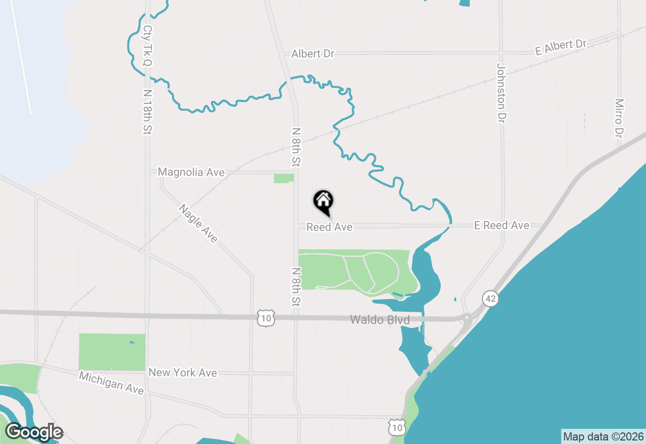 Map of 604 Reed Ave, Manitowoc, WI 54220