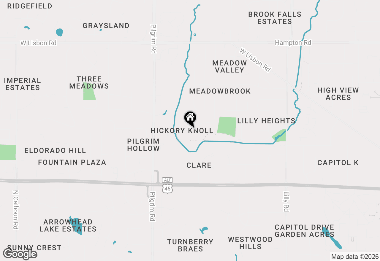 Map of 15155 Shamrock Ln, Brookfield, WI 53005