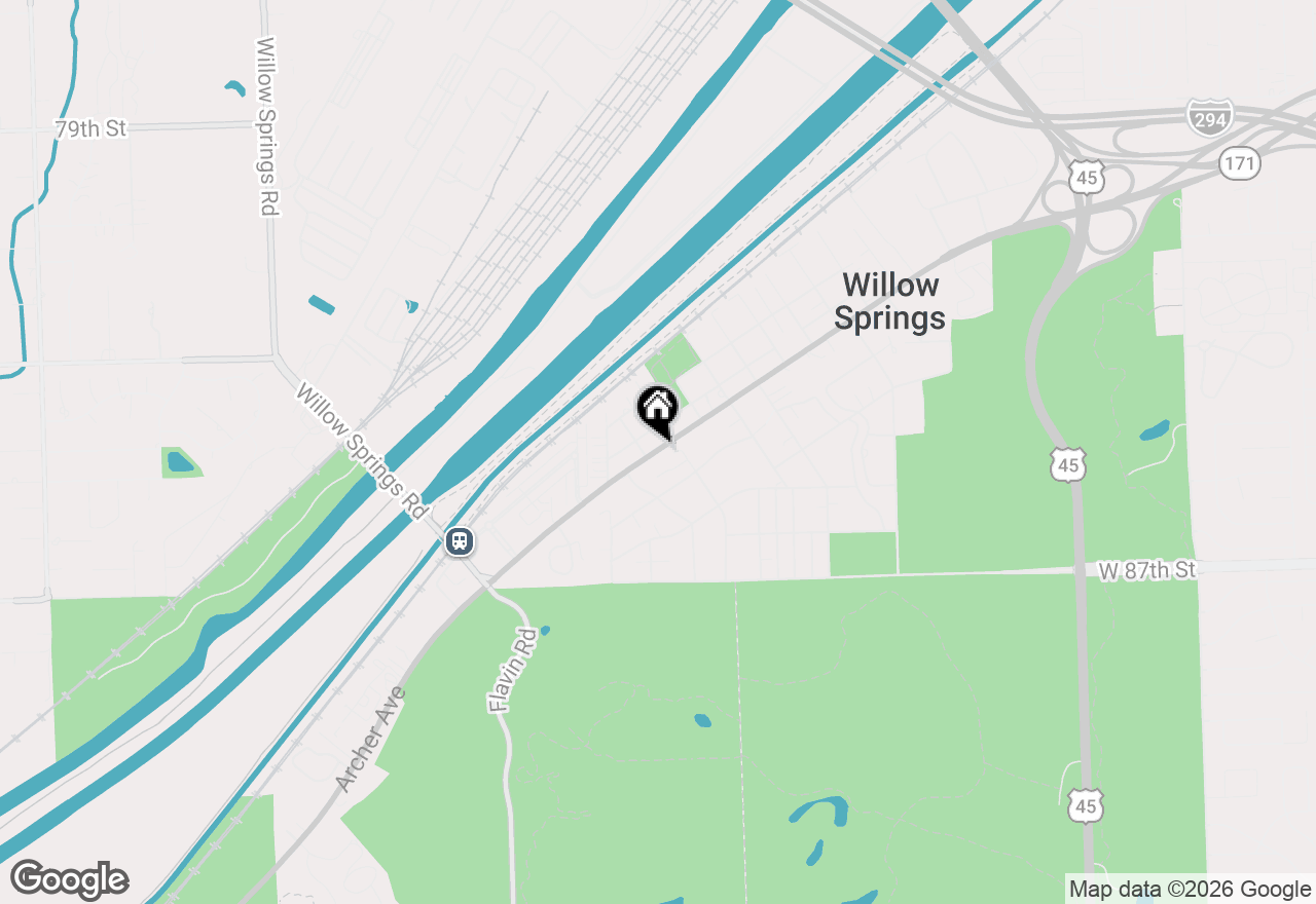 Map of 8473 Archer Avenue #104, Willow Springs, IL 60480