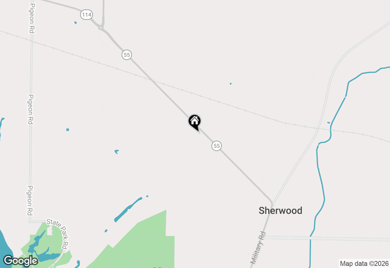 Map of W671 Veterans Ave, Sherwood, WI 54169