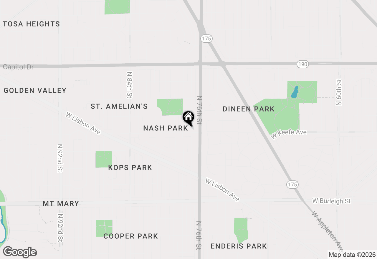 Map of 7710 W Keefe Ave #UPPER, Milwaukee, WI 53222