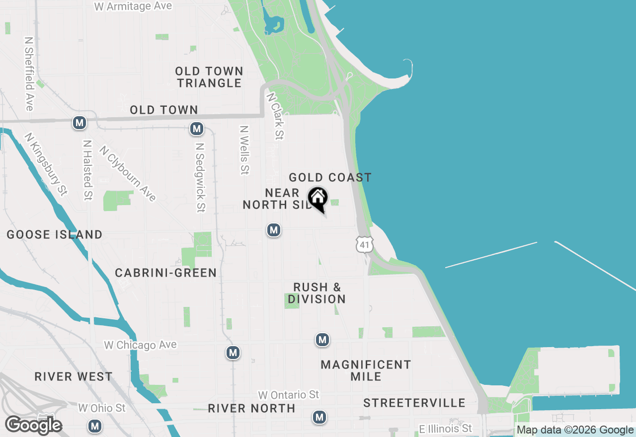 Map of 1 E Scott Street #1403, Chicago, IL 60610