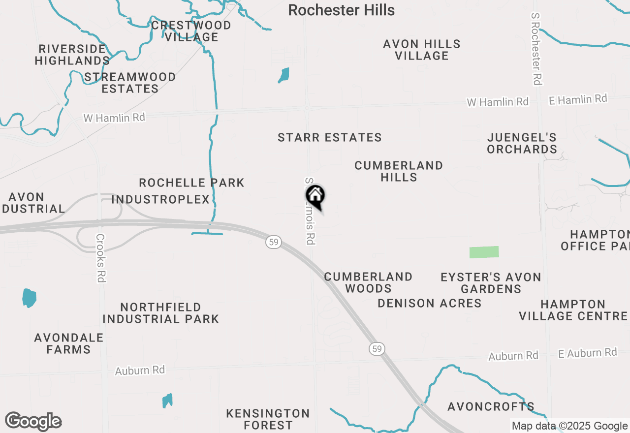 Map of 981 Corbin Road, Rochester Hills, MI 48307