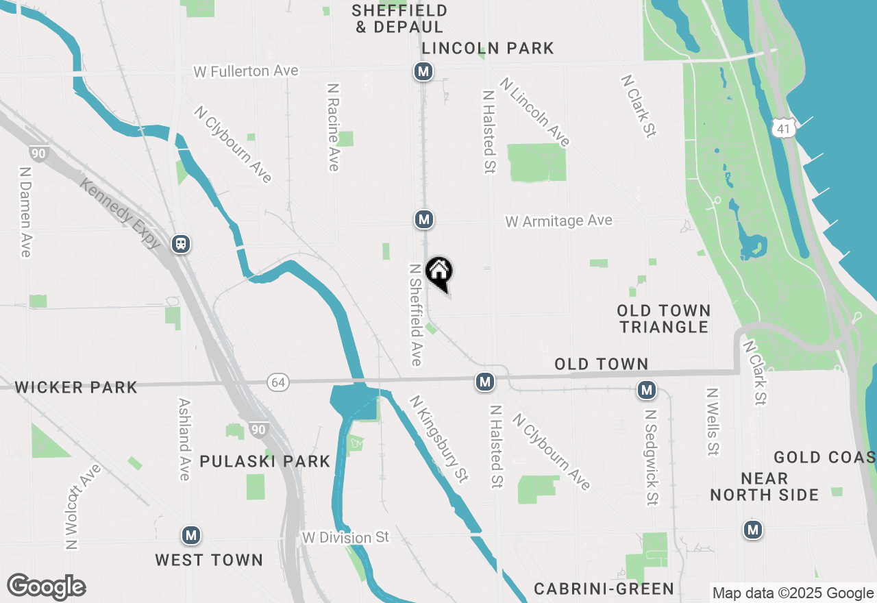 Map of 1823 N Bissell Street, Chicago, IL 60614