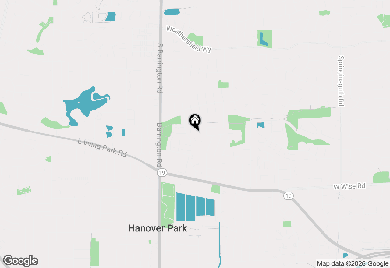 Map of 1308 Kingsbury Drive #F, Hanover Park, IL 60133