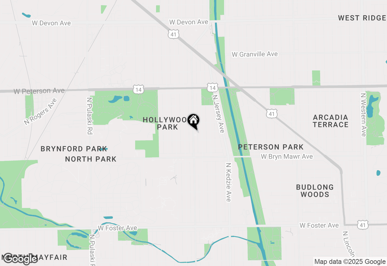 Map of 5715 N Kimball Avenue #1N, Chicago, IL 60659