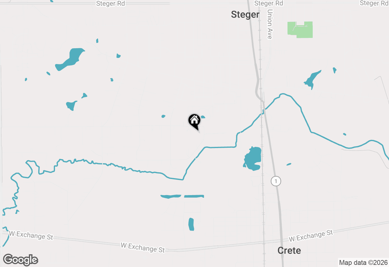 Map of 1241 Norfolk Avenue, Crete, IL 60417