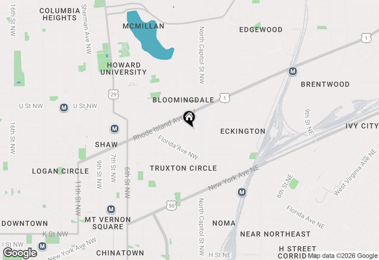 Map of 55 S Street Nw, Washington, DC 20001