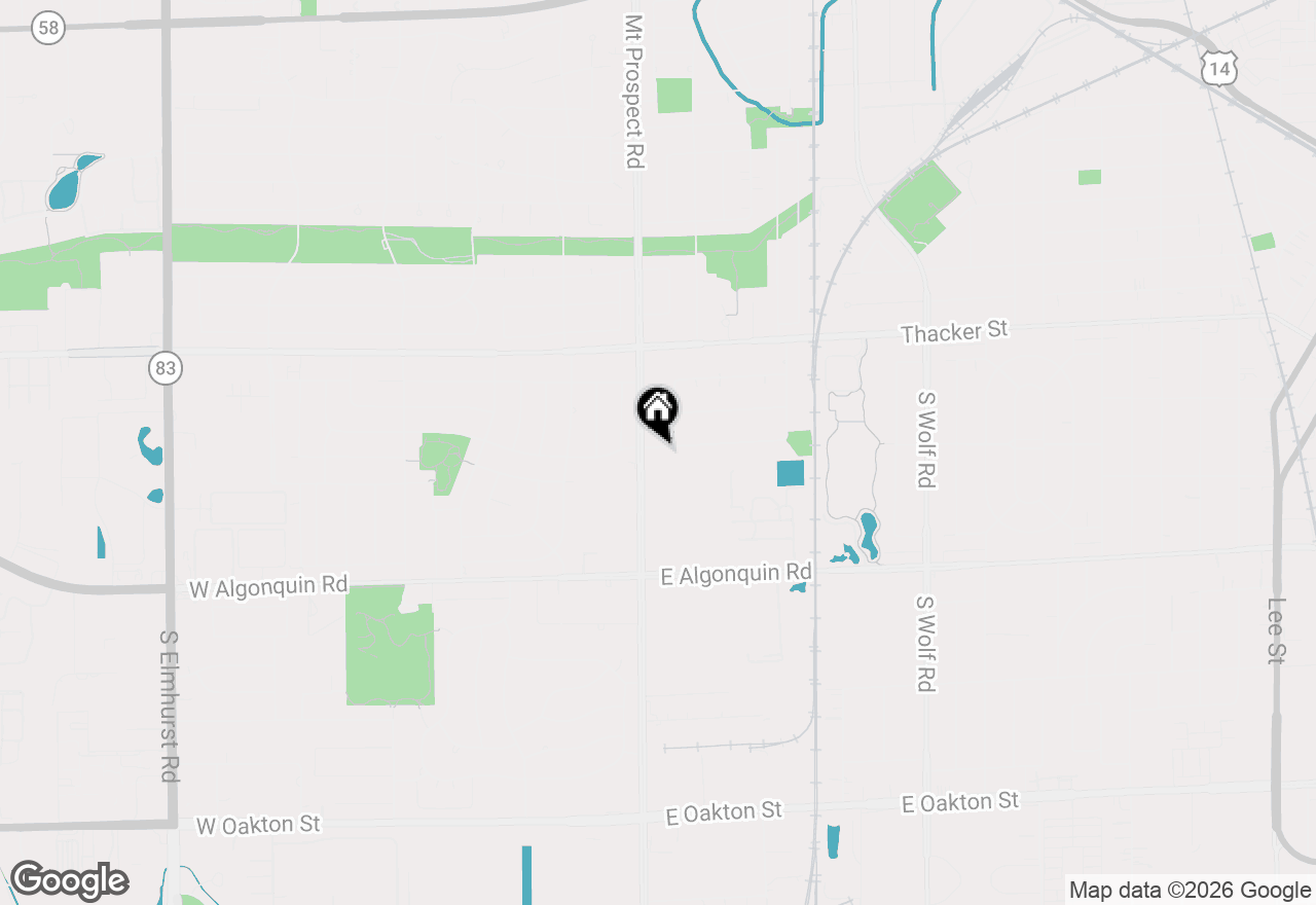 Map of 33 E Walnut Avenue, Des Plaines, IL 60016