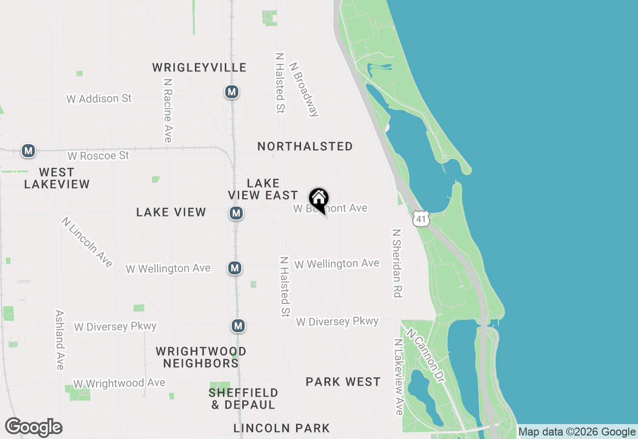 Map of 644 W Briar Place #2R, Chicago, IL 60657