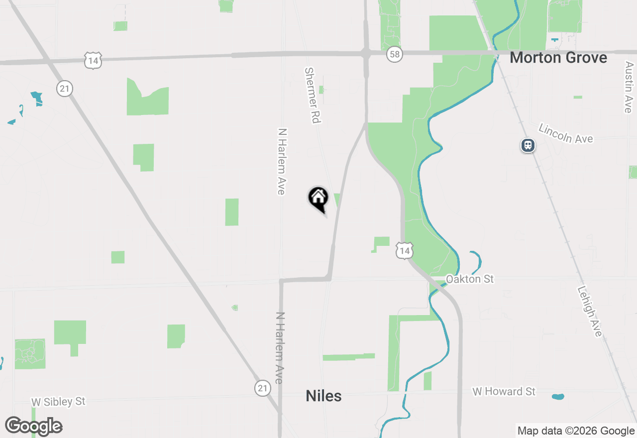 Map of 7046 W Cleveland Street, Niles, IL 60714