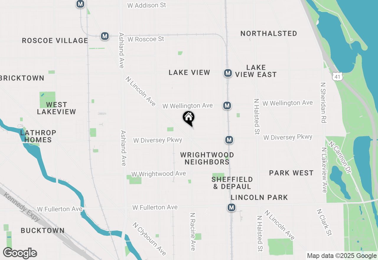 Map of 2832 N Racine Avenue #2W, Chicago, IL 60657