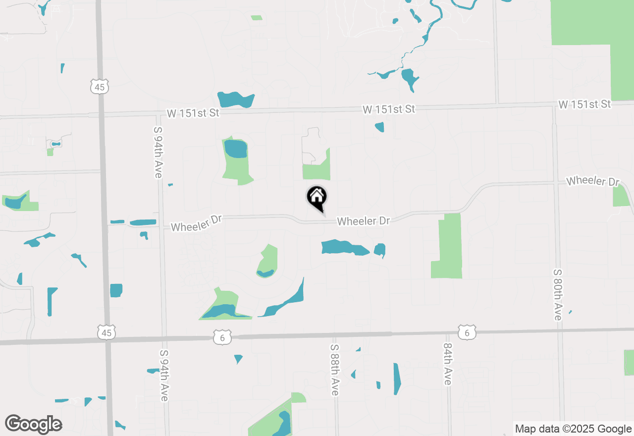 Map of 8832 Wheeler Drive, Orland Park, IL 60462