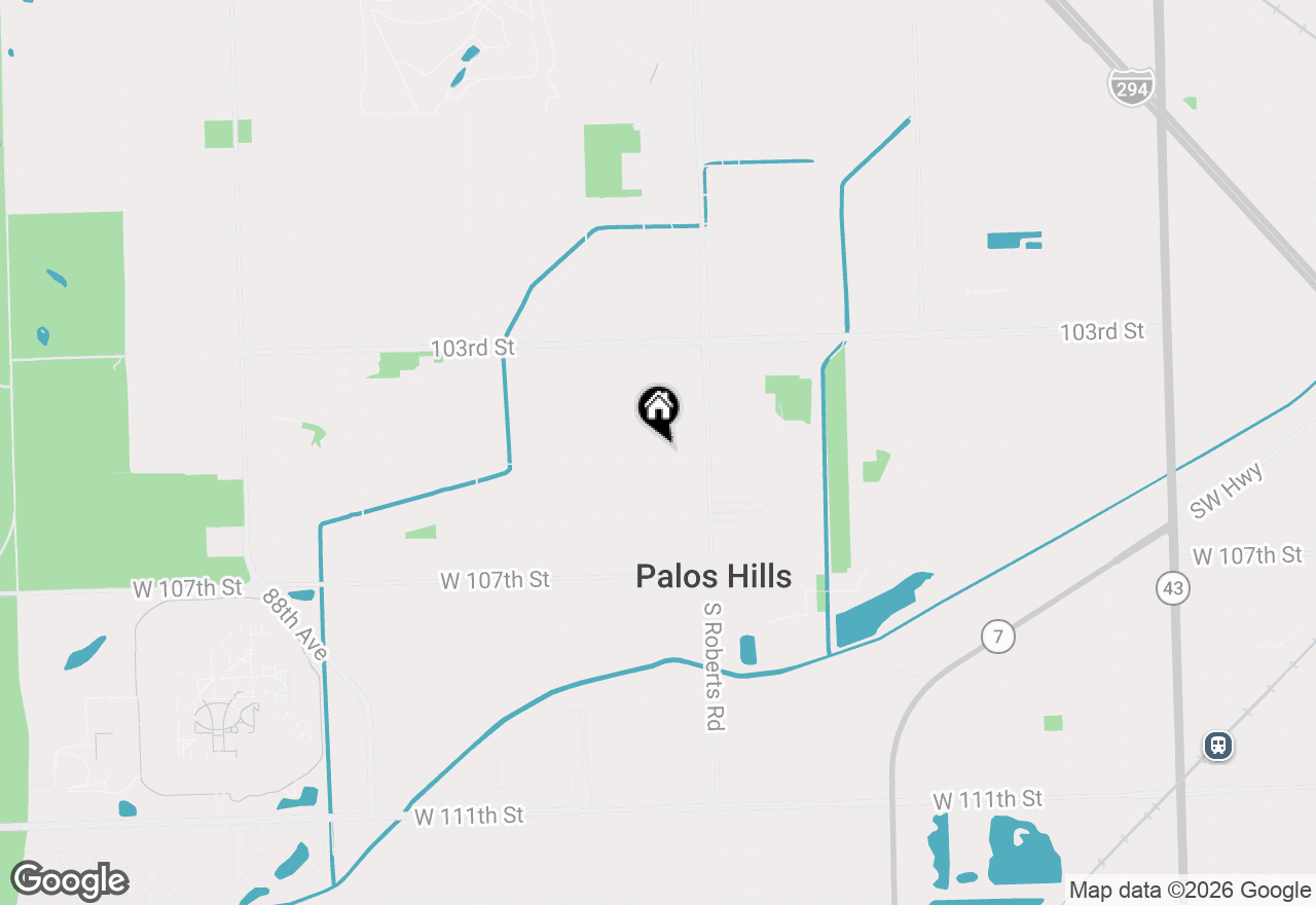 Map of 10459 S 81st Avenue, Palos Hills, IL 60465