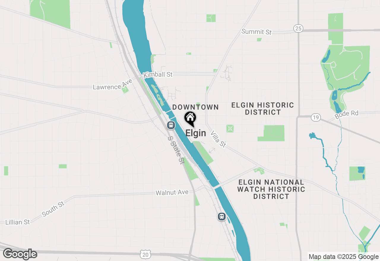 Map of 66 S Grove Avenue, Elgin, IL 60120