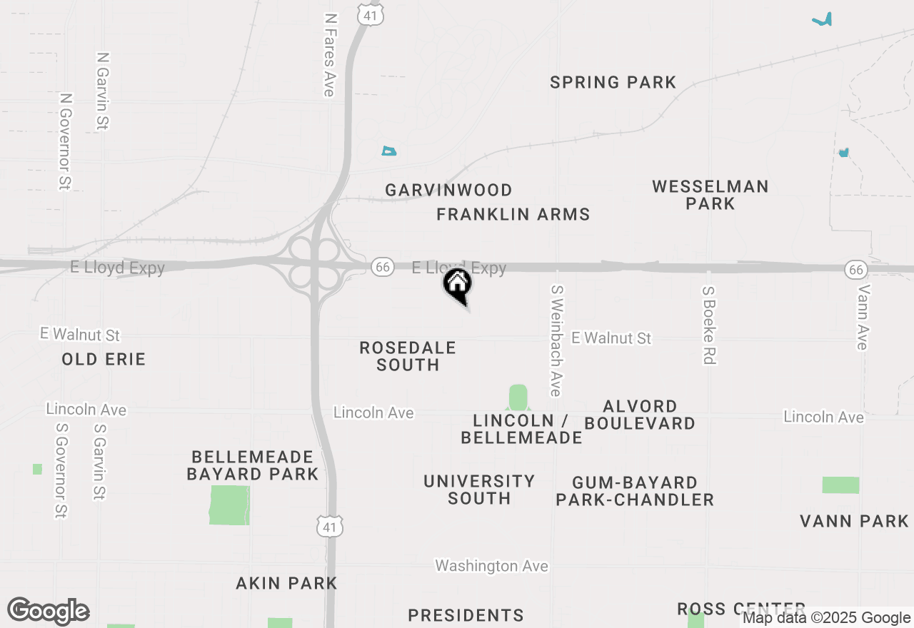 Map of 1620 Olive Street, Evansville, IN 47714