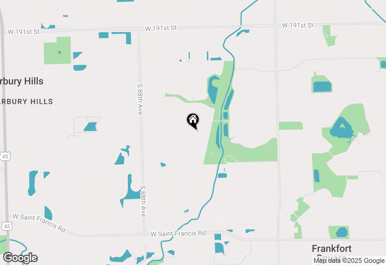 Map of 8500 Brookside Glen Drive, Tinley Park, IL 60487