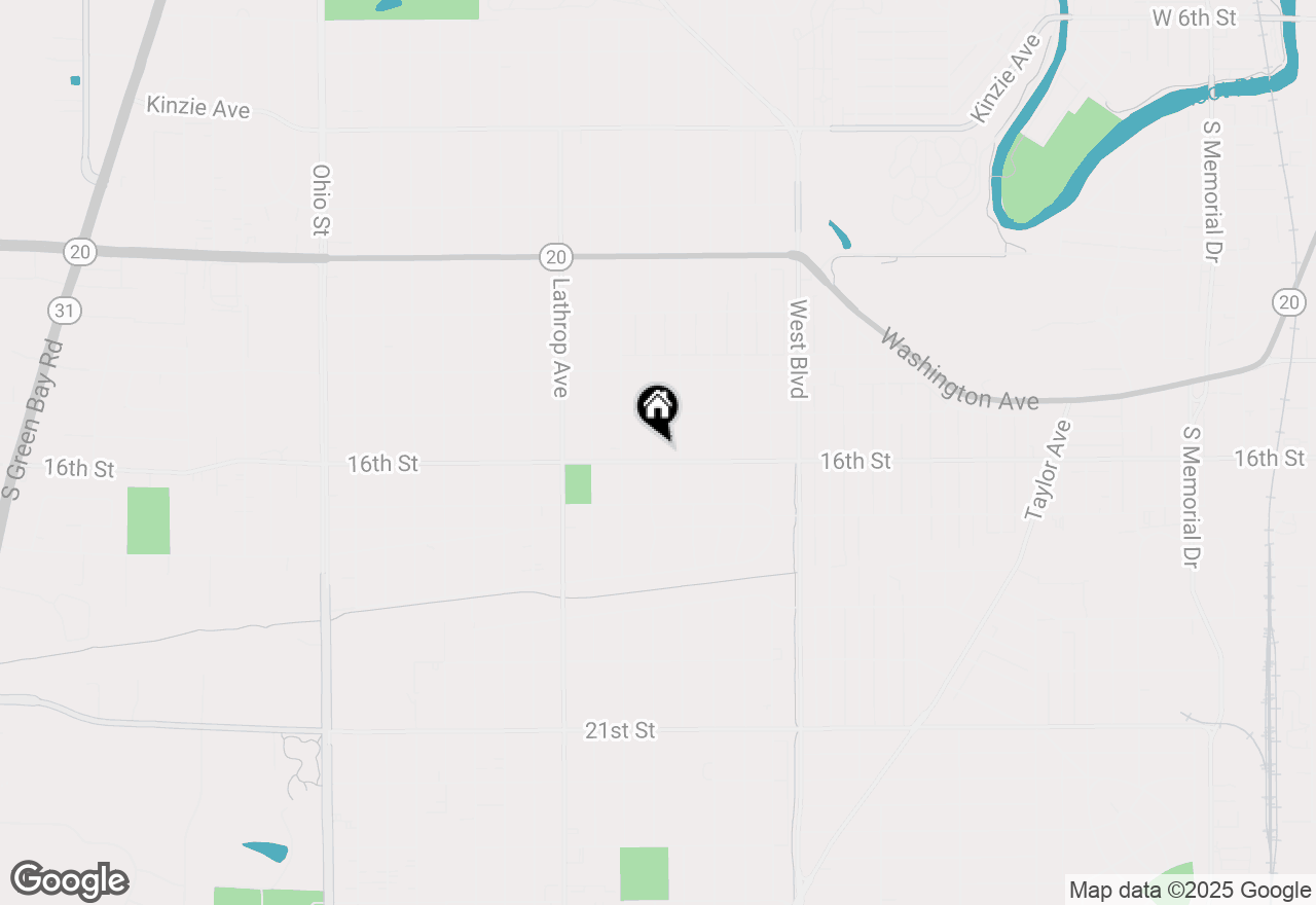 Map of 1543 Cleveland Ave, Racine, WI 53405