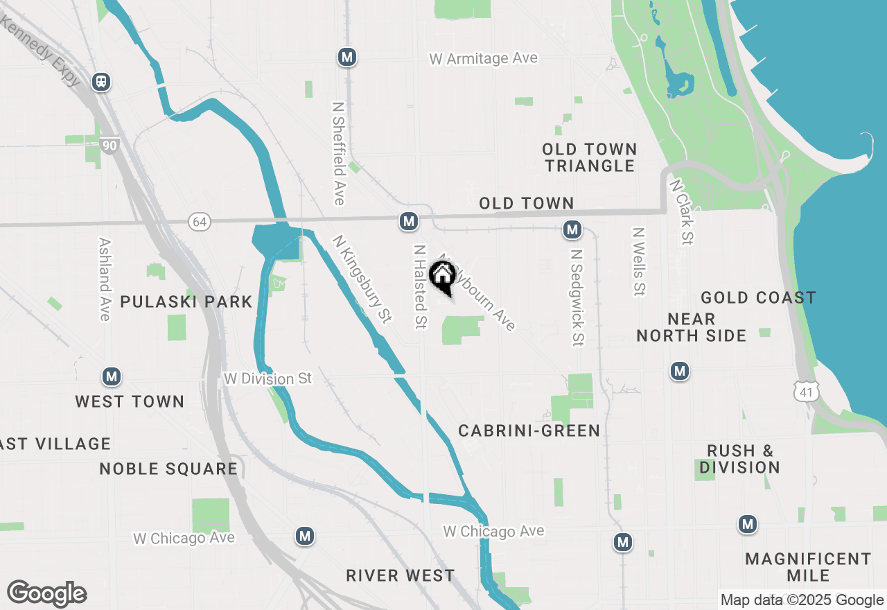Map of 719 W Evergreen Avenue #B, Chicago, IL 60610